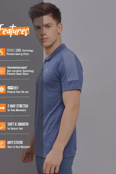 Technosport Men's Active Polo T-Shirt
