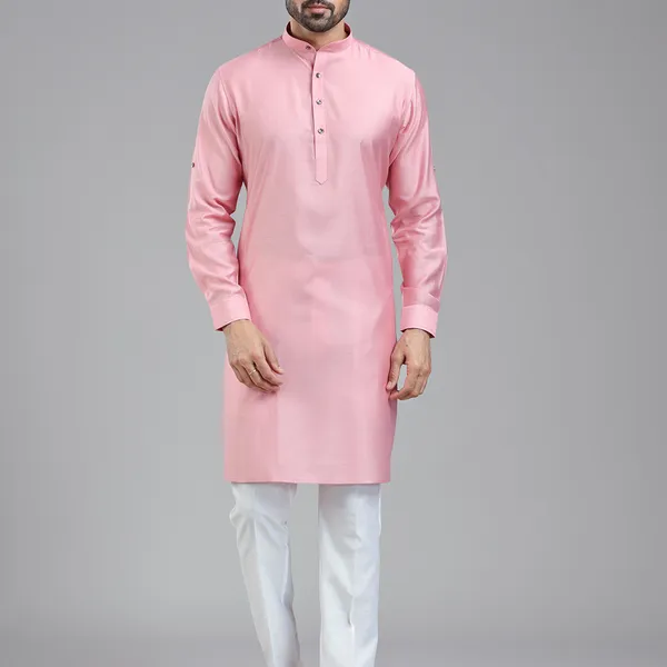 Light pink simple yet classy kurta set for festival