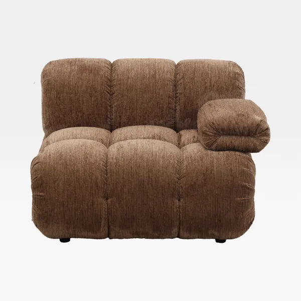 SEABIRD right arm modular chair brown