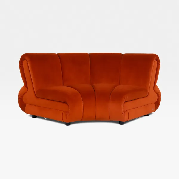 POSTO corner modular chair microfibre rust