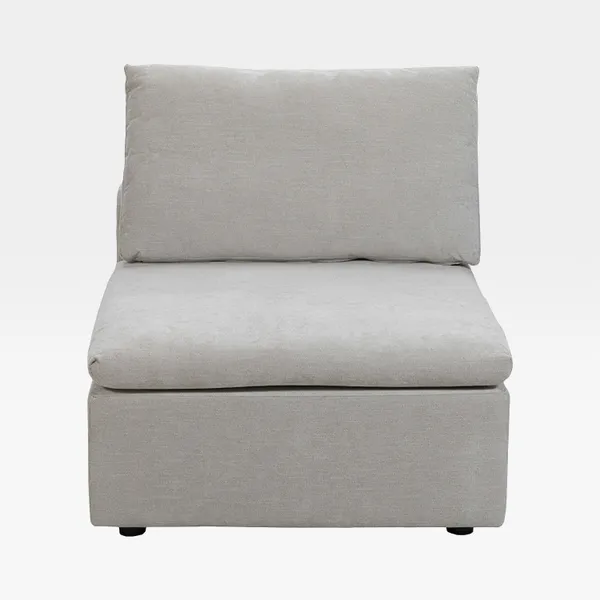 LIGHT armless modular chair natural