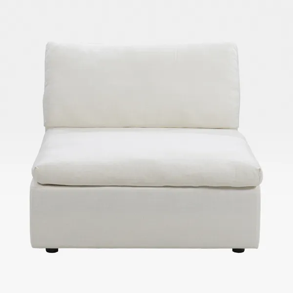SUNLIGHT SP armless modular chair white - large