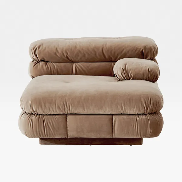 CAMELONT right arm modular chair brown