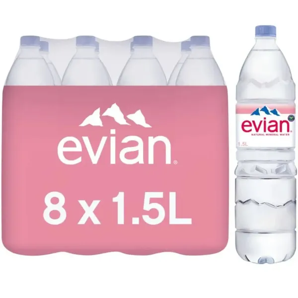 EVIAN WATER 8X1.5LTR