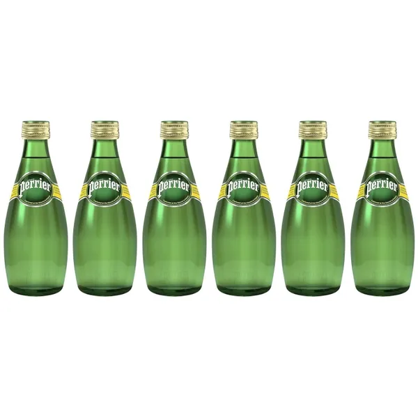 PERRIER WATER SPARKLING GLASS BOTTLE 4X6X330ML