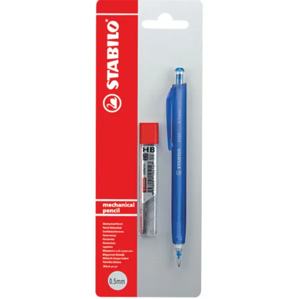 Mechanical Pencil 1 pcs +Eraser 1 pcs+HB 0.5mm Lead 12 pcs