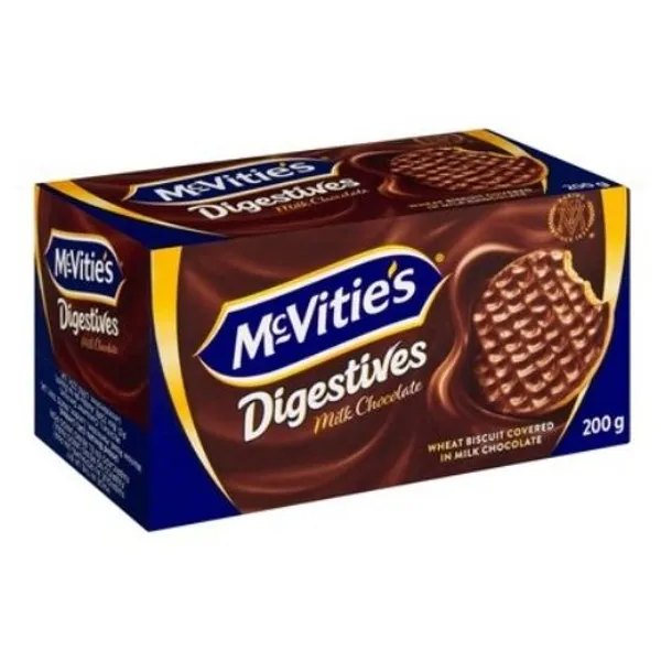 McVities Digestive Milk Chocolate Biscuit (English) 24x200Gm