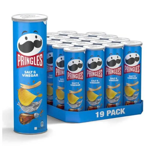 Pringle Salt & Vinegar Potato Chips 19X165Gm