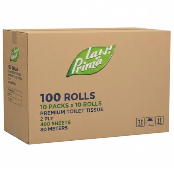 PRIMA TOILET ROLL - 10X10X400 SHEETS
