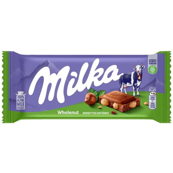 MILKA WHOLENUT 17X90GM
