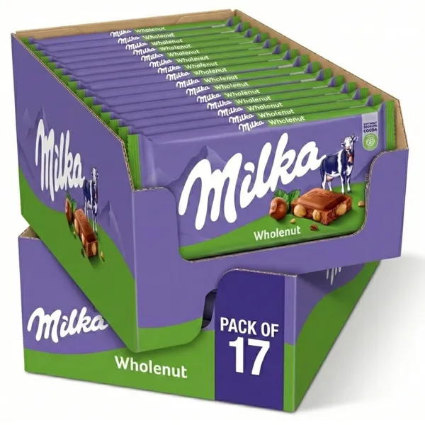 MILKA WHOLENUT 17X90GM