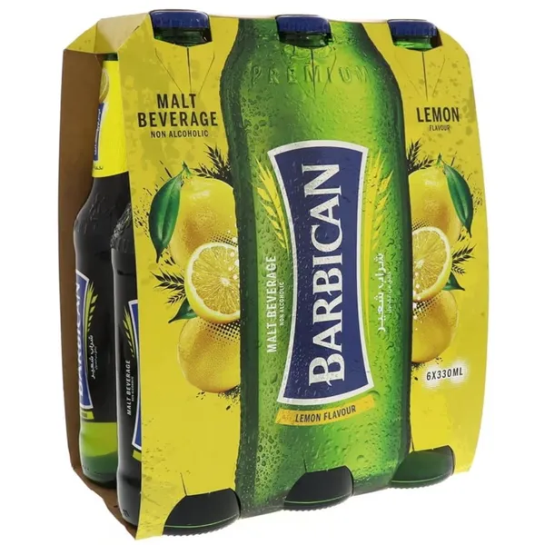 BEVERAGE LEMON GLASS BOTTLE (B) 4X6X330ML