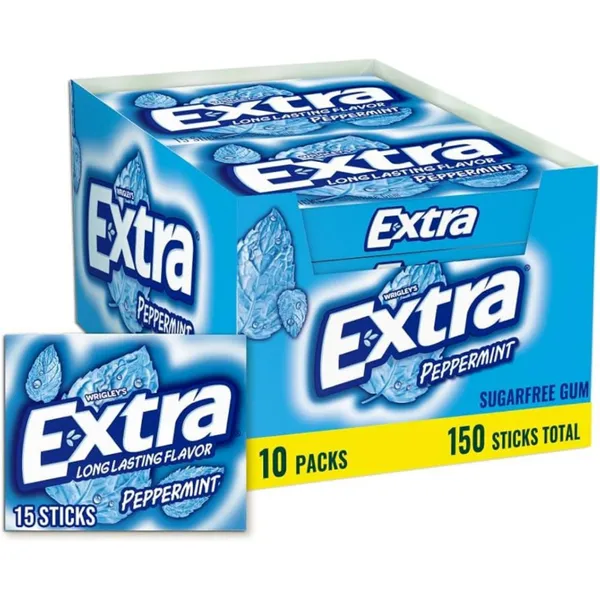 EXTRA PEPPERMINT CHEWING GUM 12X10X15PCS