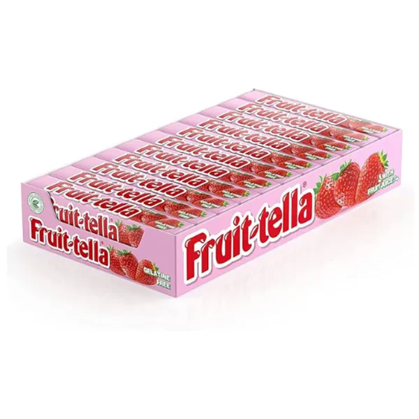 Fruit Tella Strawberry Flavour Sweet Candy 12X20X32.4Gm