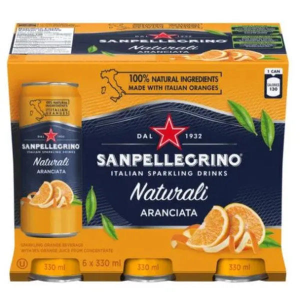 San Pellegrino Aranciata Can (English) 24X330Ml