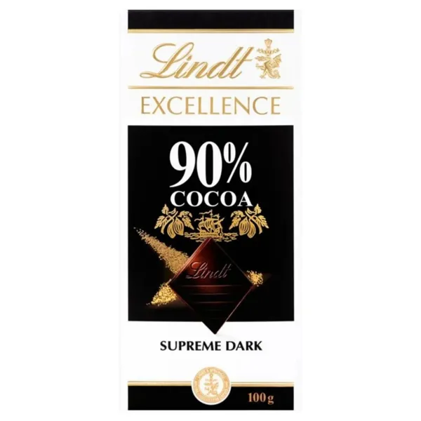 LINDT EXCELLENCE DARK 90% 20X100GM