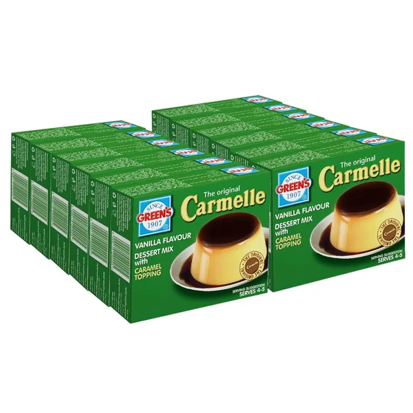 GREEN'S CARMELLE VANILLA FLAVOUR DESERT MIX 12X12X70GM