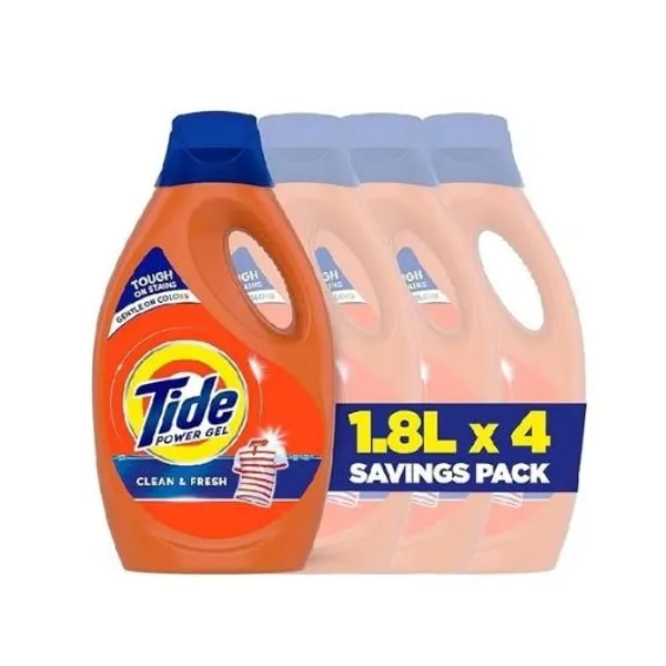 Tide Power Gel Clean & Fresh Arabic 4X1.8Ltr