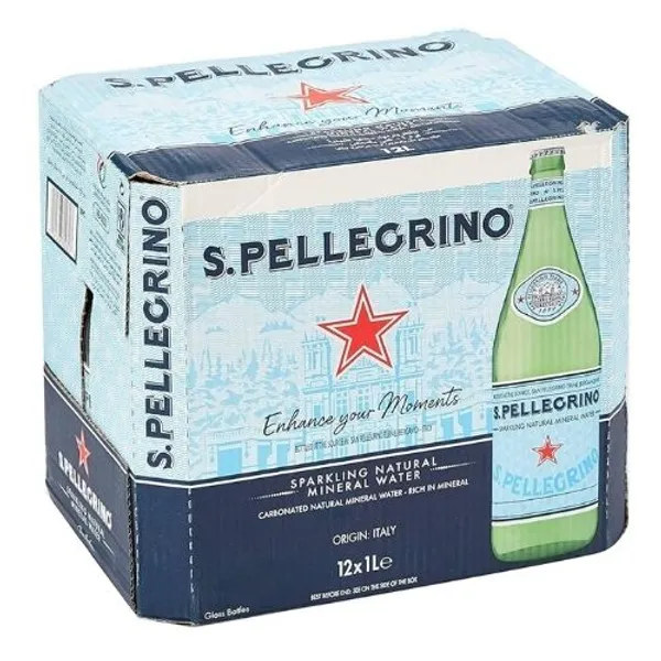 San Pellegrino Sparkling Mineral Water Glass 12X1Ltr