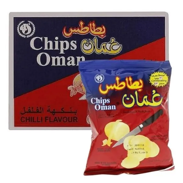 Oman Chips Chilli Flavour 2X25X15Gm