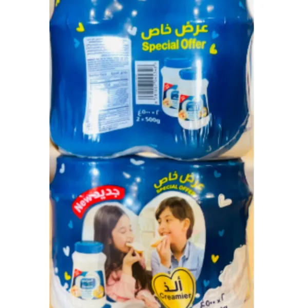 Al marai processed cream cheese glass bottle 1X6X2X500 GM Promo offer.