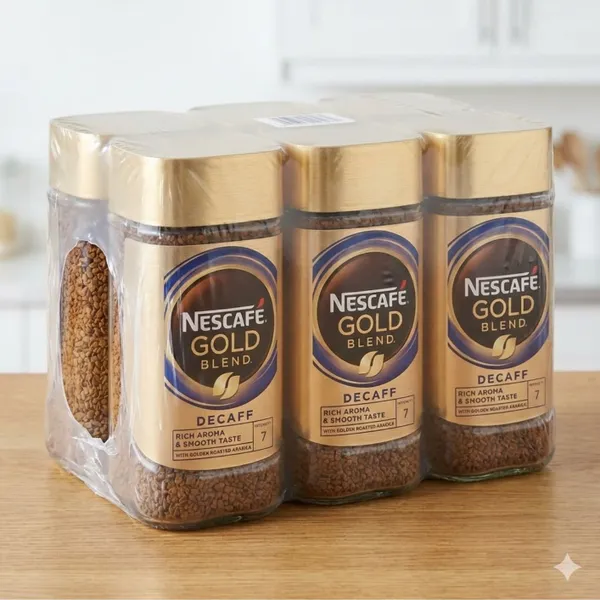 NESCAFE GOLD BLEND DECAF COFFEE 6X95GM