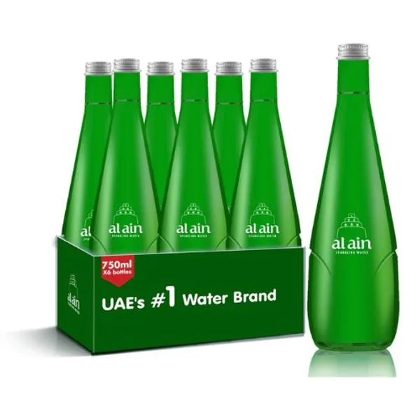 Al Ain Glass Bottle Sparkling Water 6X750Ml