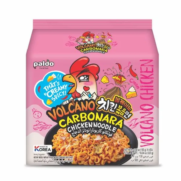 Paldo Volcano Carbonara Chicken Noodles Arabic 8X4X130Gm