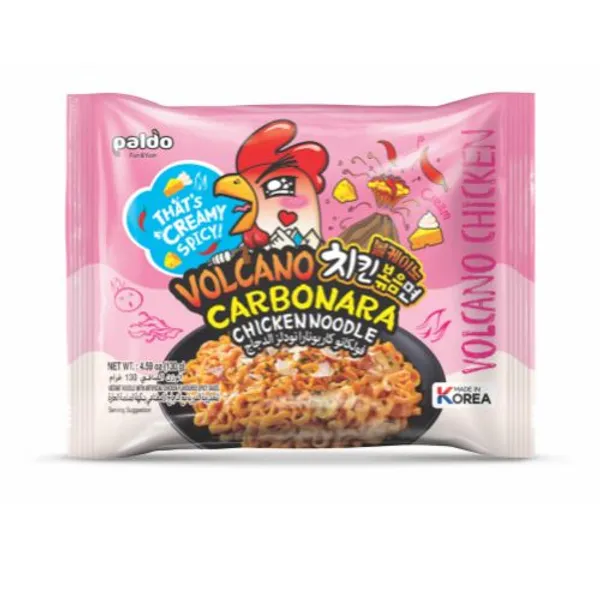 Paldo Volcano Carbonara Chicken Noodles Arabic 8X4X130Gm