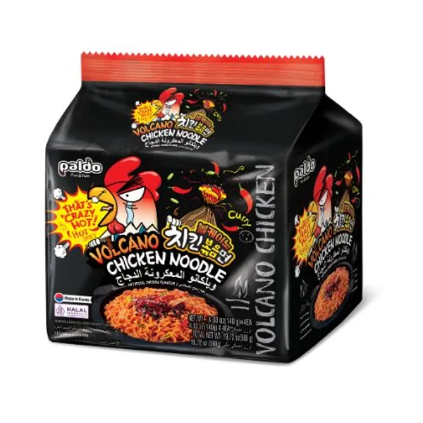 Paldo Volcano Chicken Halal Noodles Arabic 4X4X140Gm