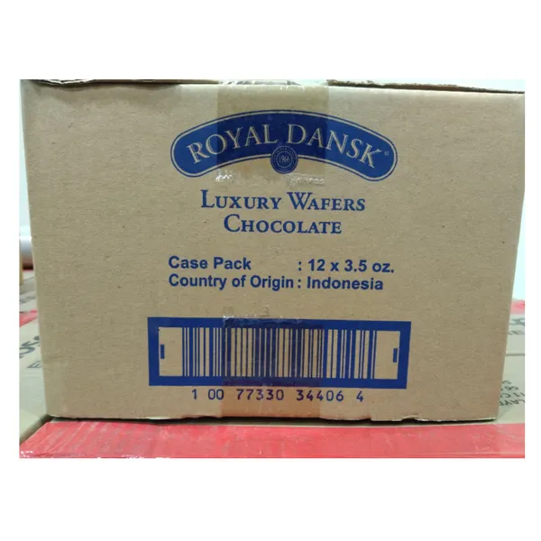 ROYAL DANSK WAFER ROLL CHOCOLATE 12X100GM