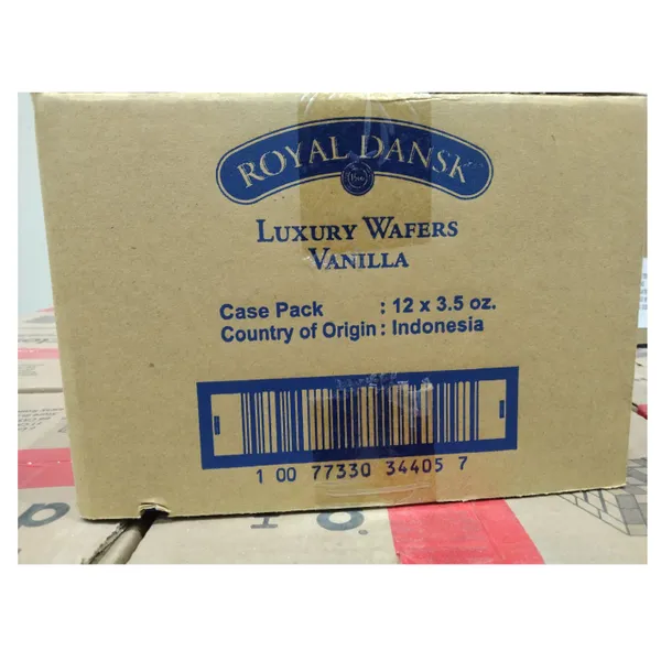 ROYAL DANSK WAFER ROLL VANILLA 12X100GM