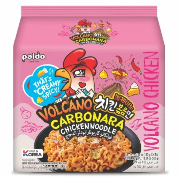 VOLCANO CARBONARA CHICKEN NOODLES 8X4X130GM
