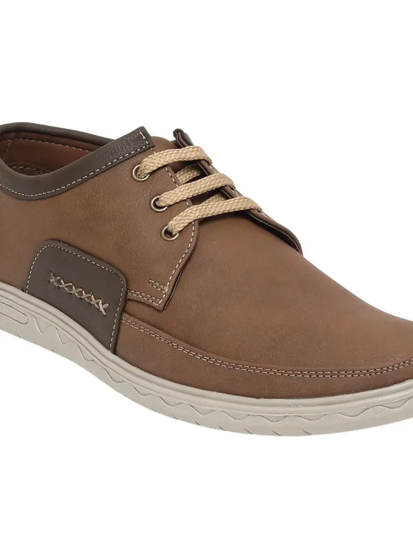 Binutop Men Tan Sneakers