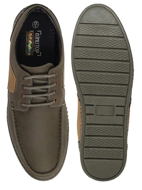 Binutop Men Olive Sneakers