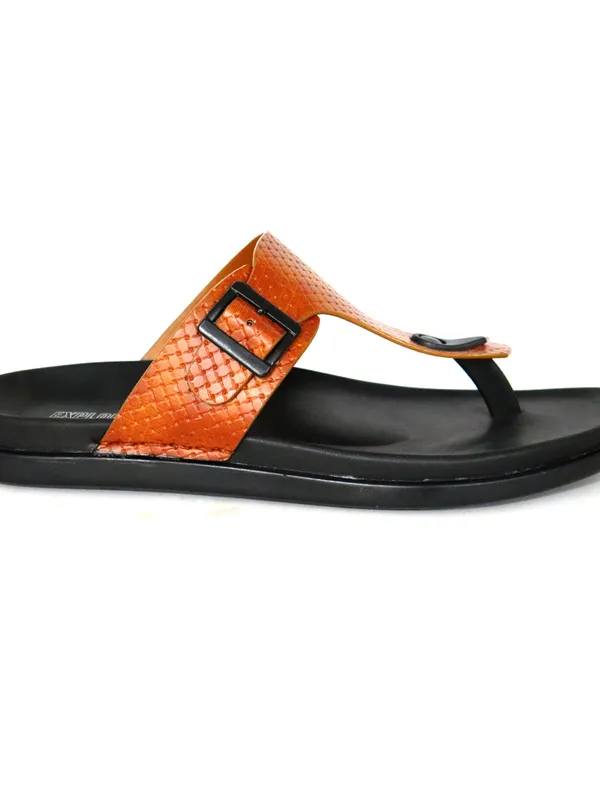 Explore Men Tan Slippers