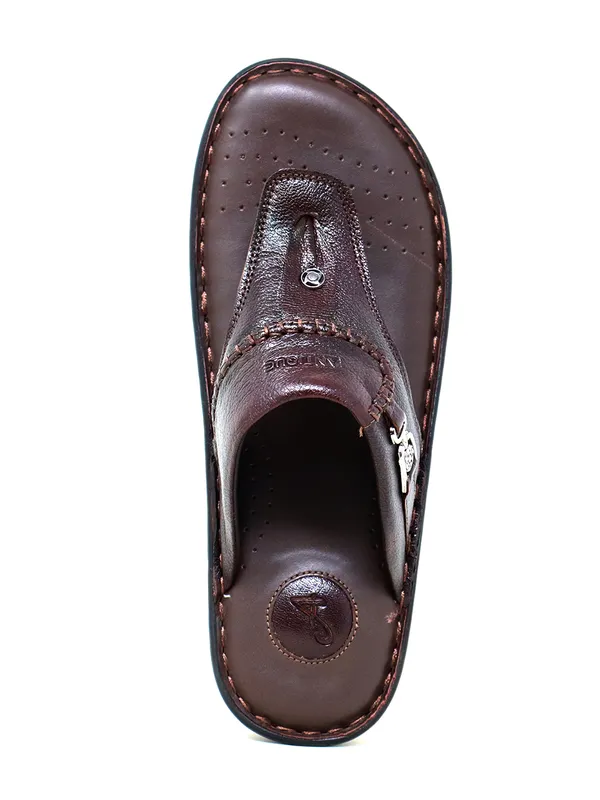 Antique Men Brown Slippers