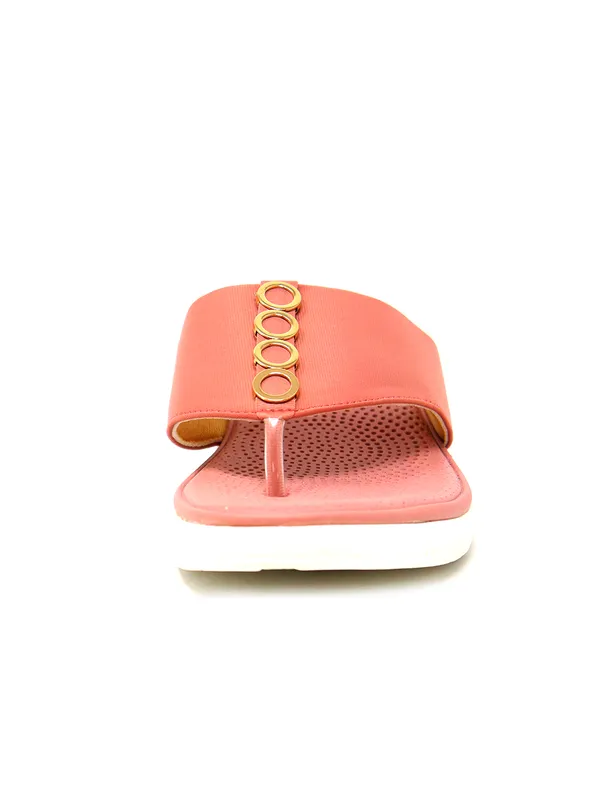 Scarlet Women V-Strap Peach Slippers