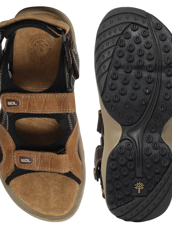 Woodland Men Leather Belt Sandals