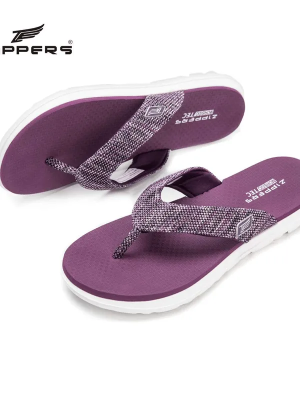 Zippers Women V-Strap Slippers