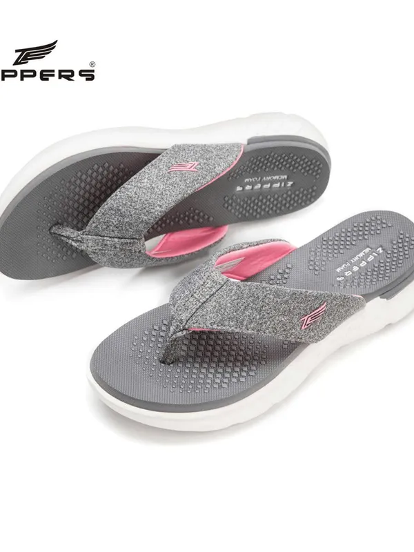 Zippers Women V-Strap Slippers