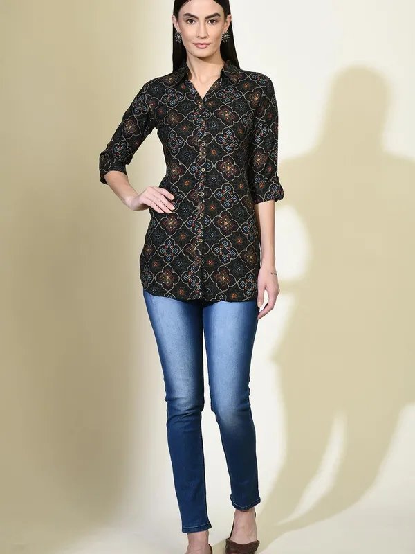 Multi Printed Straight Shirt