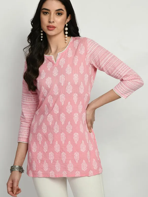 Pink Pintex Printed Top