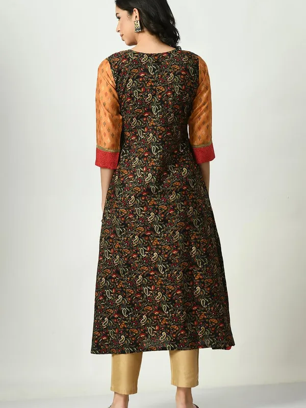 Multi Yoke Embroidered A-line Dress