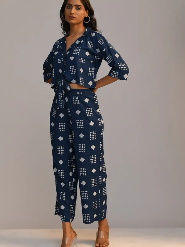 Blue Printed Co-ord Set