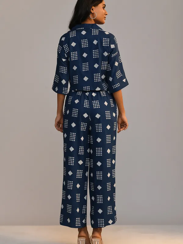 Blue Printed Co-ord Set