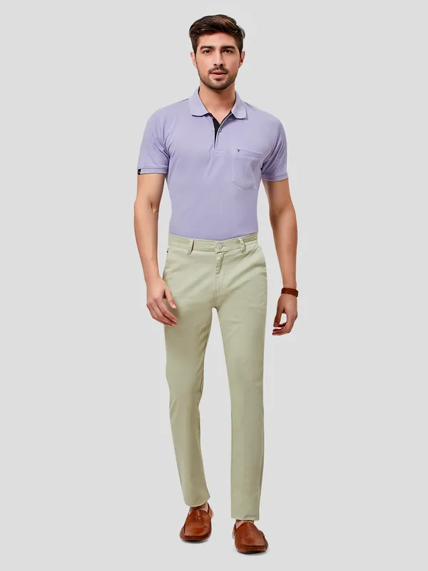 Mozzo Men Slim Fit Solid Trouser