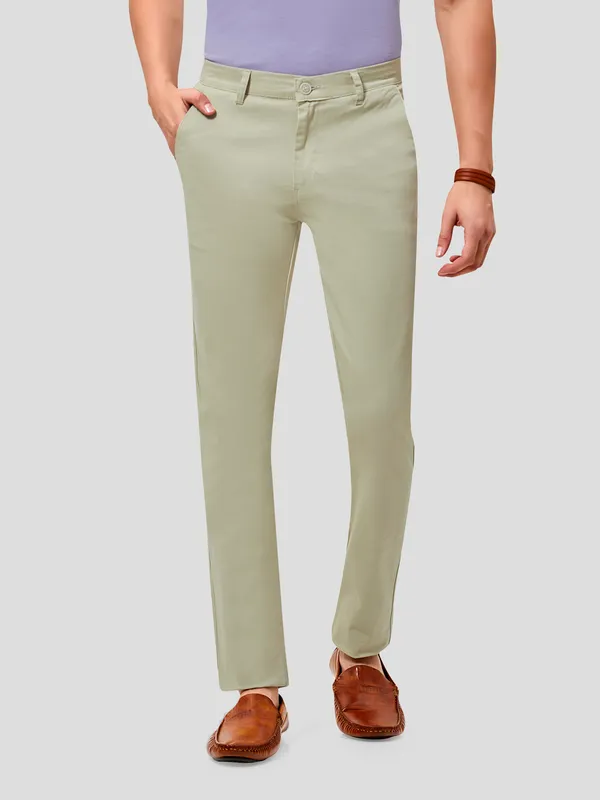 Mozzo Men Slim Fit Solid Trouser