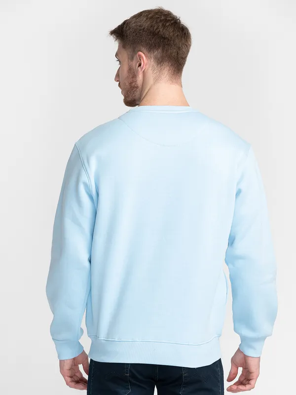 Tessio Men Sky Regular Fit Printed Sweatshirt