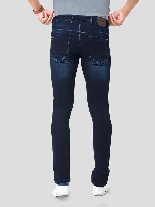 Mozzo Men Slim Fit Solid Denim